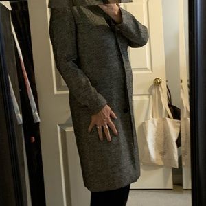 Italian tweed wool classic light coat